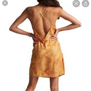 Orange Billabong snake skin pattern dress
